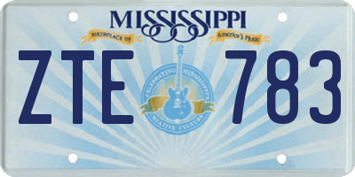 MS license plate ZTE783