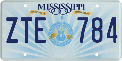 MS license plate ZTE784