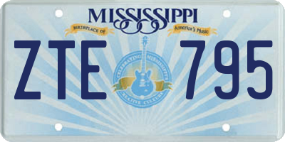 MS license plate ZTE795