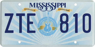 MS license plate ZTE810
