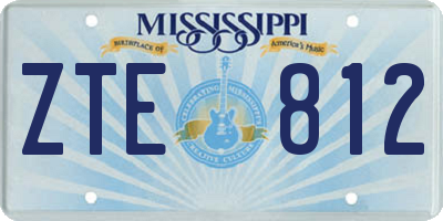 MS license plate ZTE812