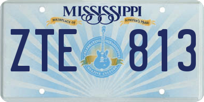 MS license plate ZTE813