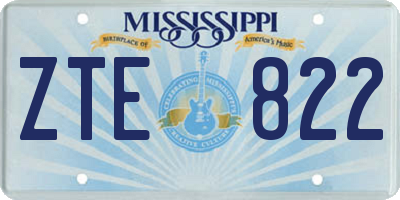 MS license plate ZTE822