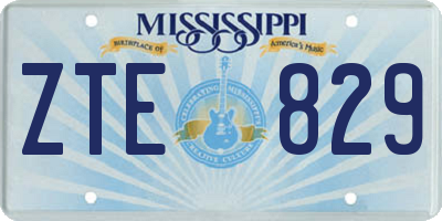 MS license plate ZTE829