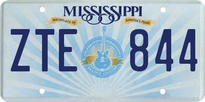 MS license plate ZTE844