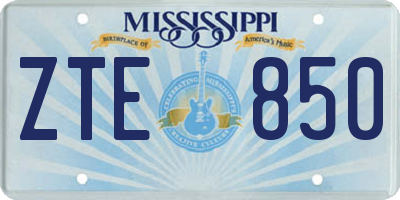 MS license plate ZTE850