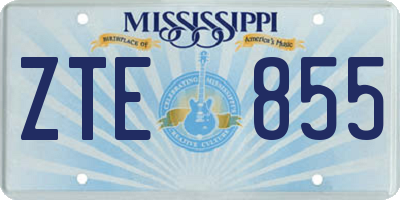 MS license plate ZTE855