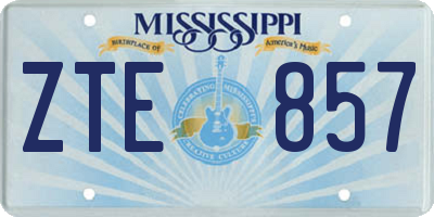 MS license plate ZTE857
