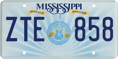 MS license plate ZTE858