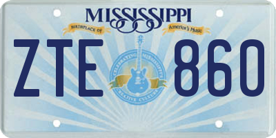 MS license plate ZTE860