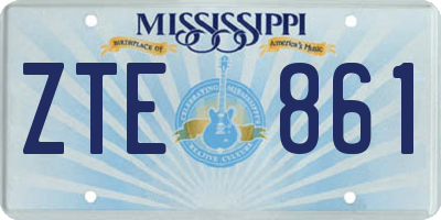 MS license plate ZTE861