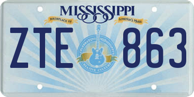 MS license plate ZTE863