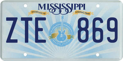 MS license plate ZTE869