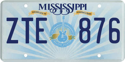 MS license plate ZTE876