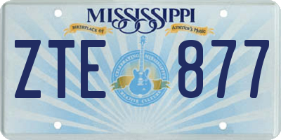 MS license plate ZTE877