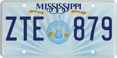 MS license plate ZTE879