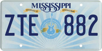 MS license plate ZTE882
