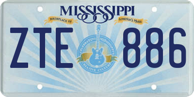 MS license plate ZTE886