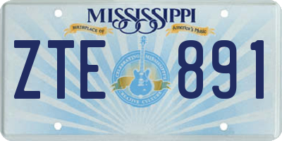 MS license plate ZTE891