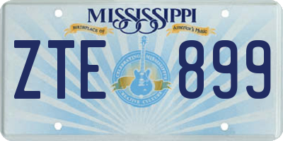 MS license plate ZTE899