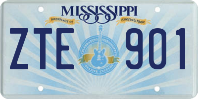 MS license plate ZTE901