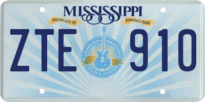 MS license plate ZTE910