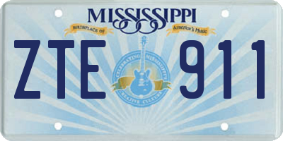 MS license plate ZTE911