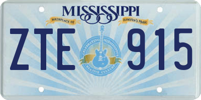 MS license plate ZTE915