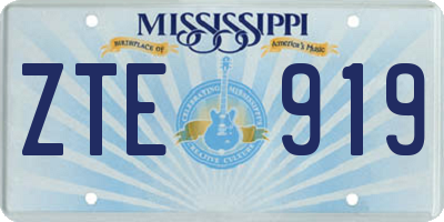 MS license plate ZTE919