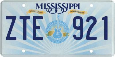MS license plate ZTE921