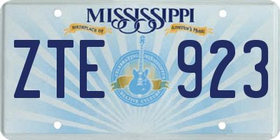 MS license plate ZTE923