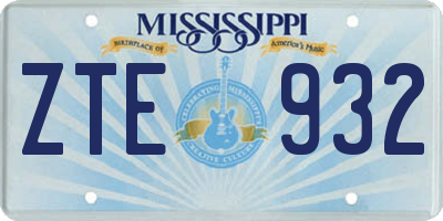 MS license plate ZTE932