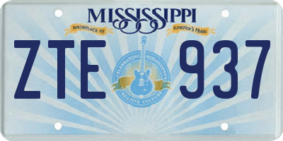 MS license plate ZTE937
