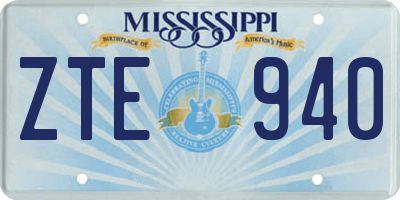 MS license plate ZTE940