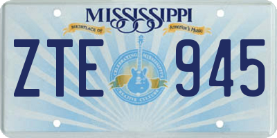 MS license plate ZTE945