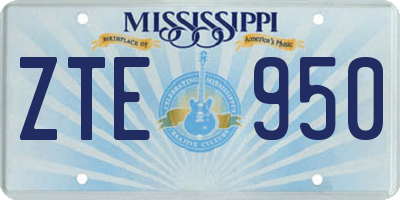 MS license plate ZTE950