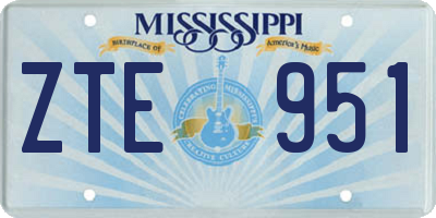 MS license plate ZTE951