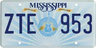 MS license plate ZTE953