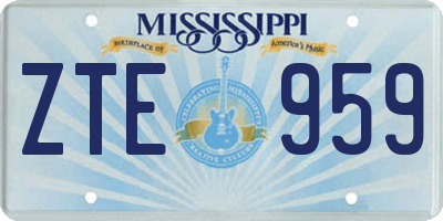 MS license plate ZTE959