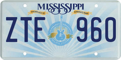 MS license plate ZTE960