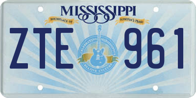 MS license plate ZTE961