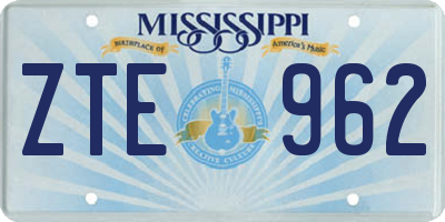 MS license plate ZTE962