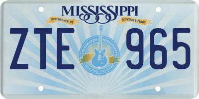 MS license plate ZTE965