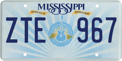 MS license plate ZTE967