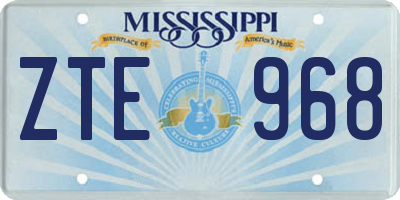 MS license plate ZTE968