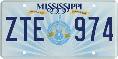 MS license plate ZTE974