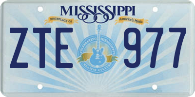 MS license plate ZTE977