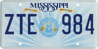 MS license plate ZTE984