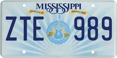 MS license plate ZTE989