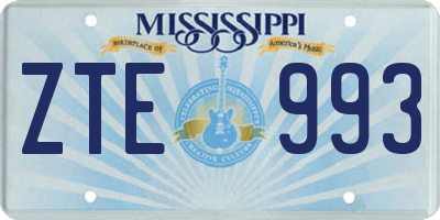 MS license plate ZTE993